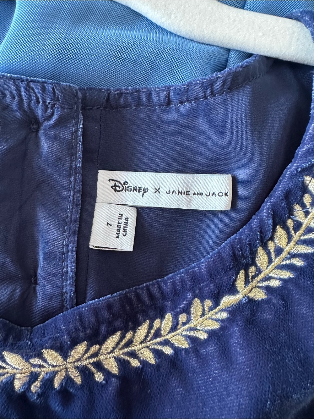 Disney Janie And Jack Girls Frozen Velvet Tulle Dress Anna Elsa Princess - Picture 7 of 13